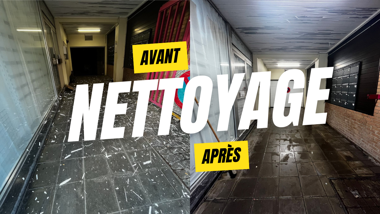 Avant après nettoyage – communs d’immeuble