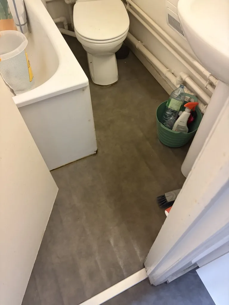 Sanitaires : sol nettoyé et sec après intervention
